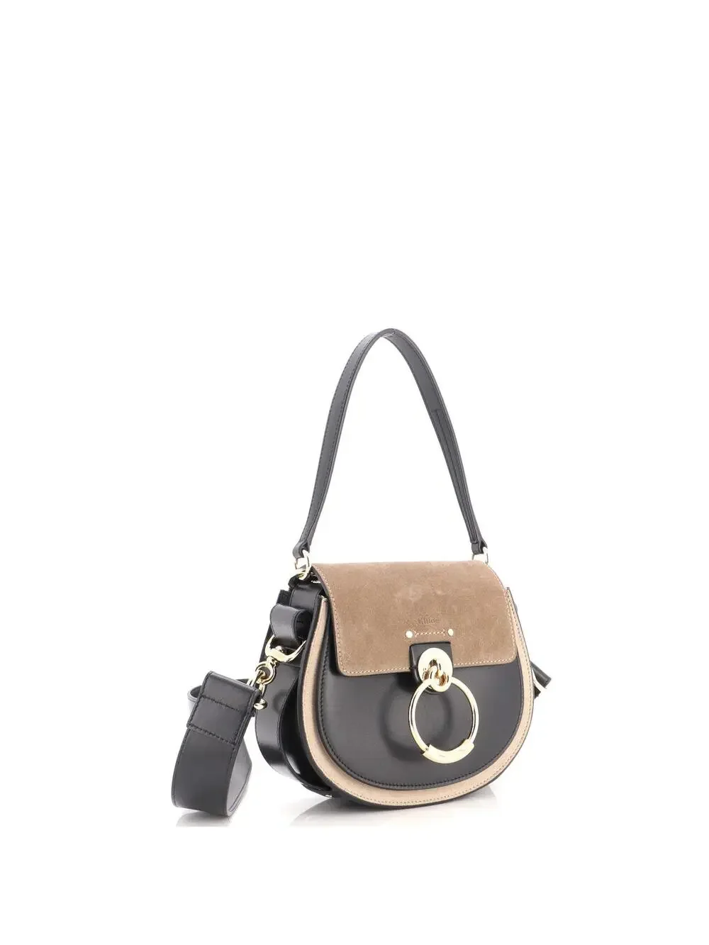 Chloe Tess Bag Suede With Leather Small #340881C11B